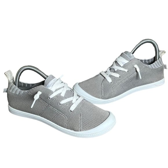 Tommy Bahama Shoes Womens 7.5 Gray Mesh Knit No Tie Slip On Cushioned Sneakers - Picture 1 of 16